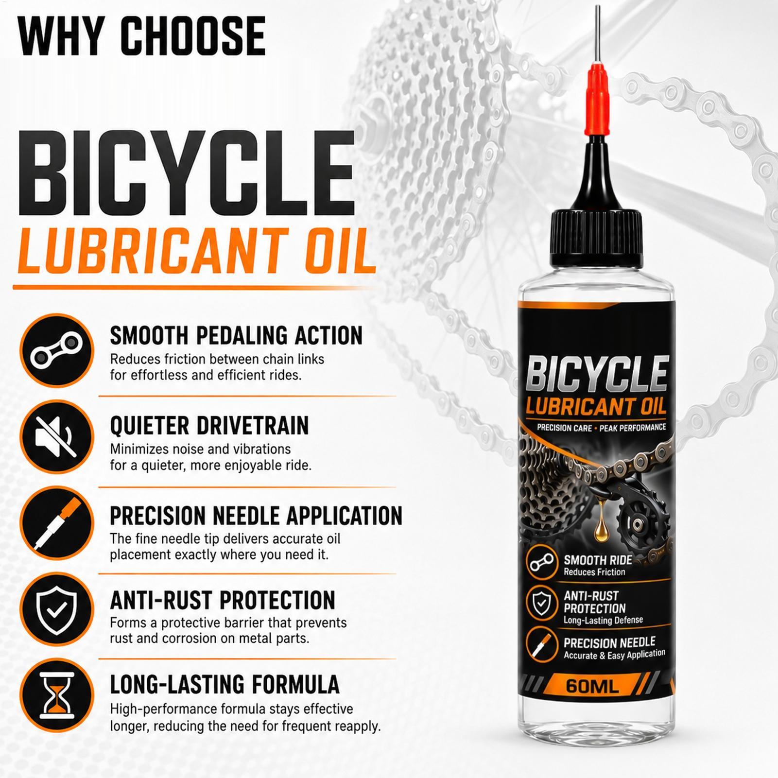 Motorcycle Gear Oil For Chain - Lubrifiant pour chaîne de vélo 60ml,