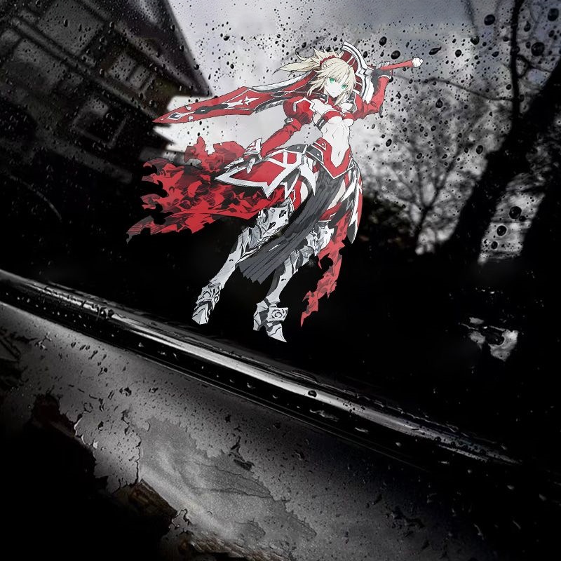 Motorcycle Gear Auto - Autocollants de voiture Fate Mordred, figurine