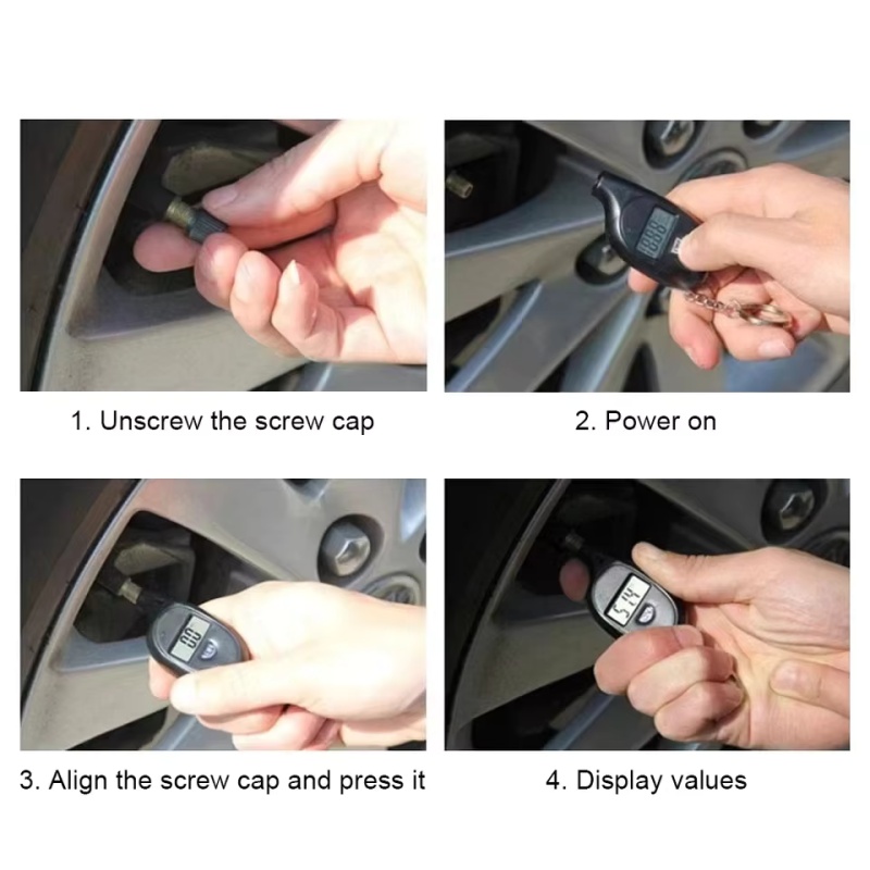 Tyre Pressure Gauge - Manomètre numérique pour pneus avec écran