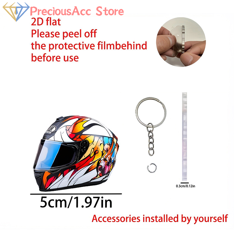 Porte-clés Casque 2D Plat Tend - Motorcycle Gear Auto avis et prix