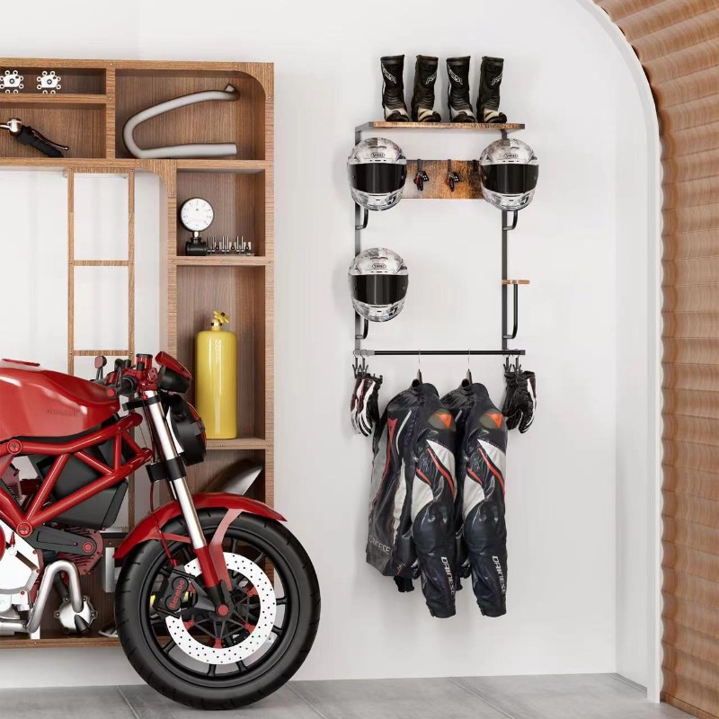 Support mural en bois pour cas - Motorcycle Gear Display Rack avis et prix