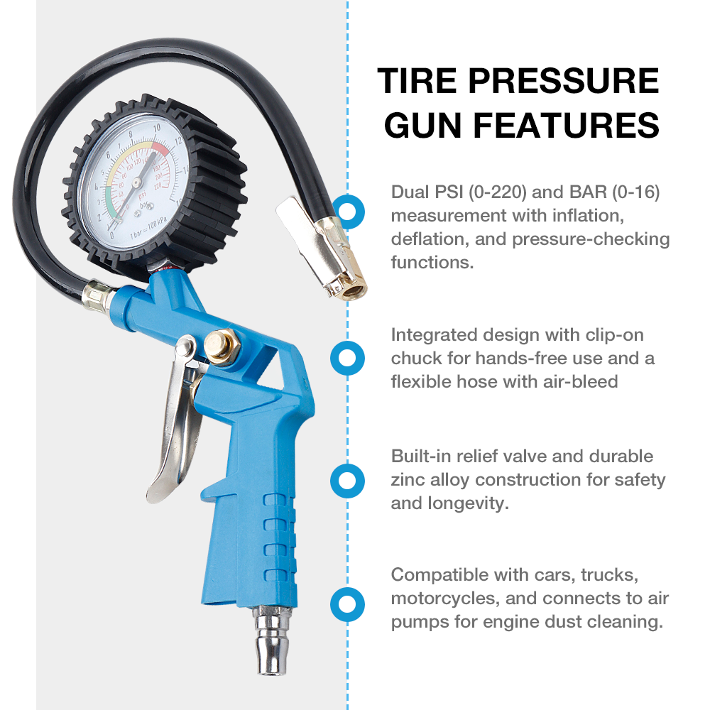 Manomètre de pression des pneu - Tyre Pressure Gauge avis et prix