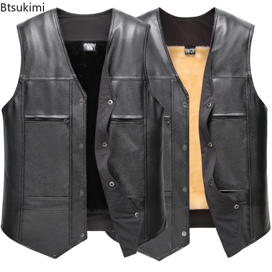 Gilet en cuir pour hommes, dou - Motorcycle Gear Vest avis et prix