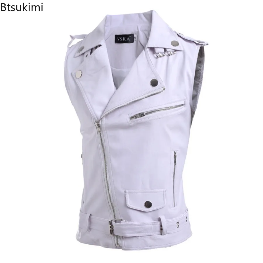 Gilet en cuir PU décontracté p - Motorcycle Gear Vest avis et prix