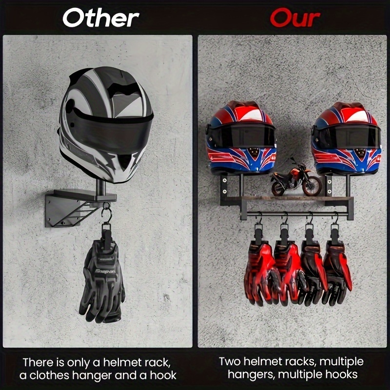 Support mural pour casque et é - Motorcycle Gear Display Rack avis et prix