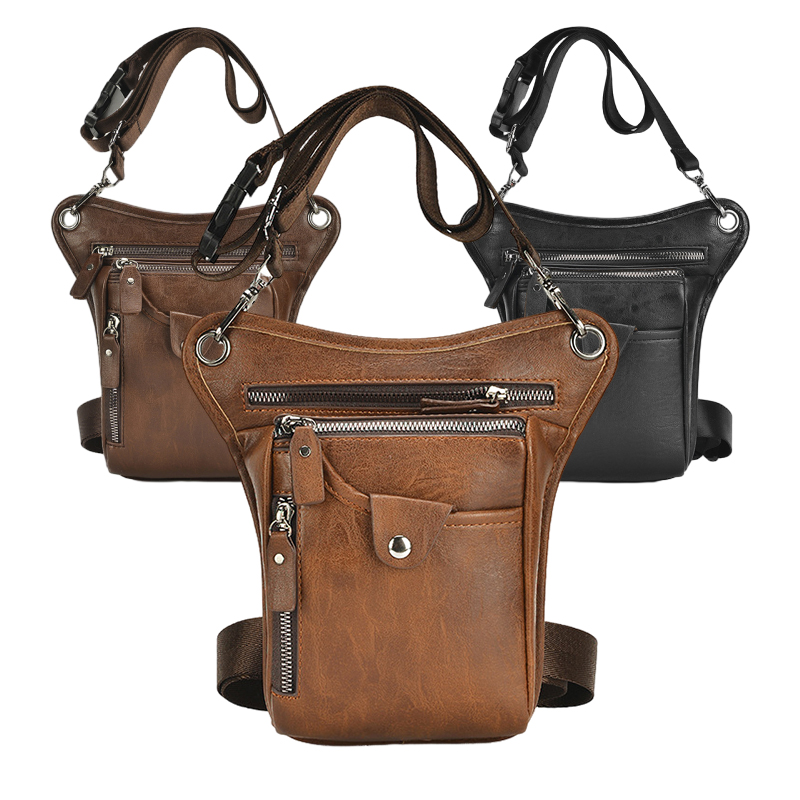 Sac de taille Vintage en cuir  - Motorcycle Gear Bag avis et prix