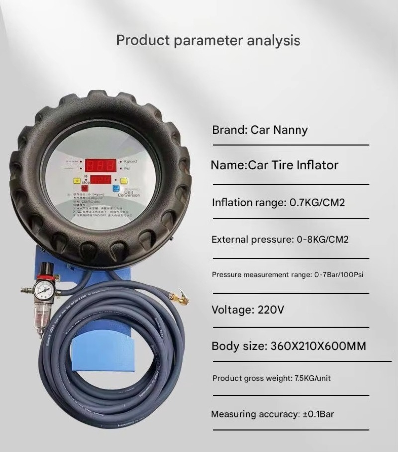 Gonfleur de pneus automatique  - Tyre Pressure Gauge avis et prix