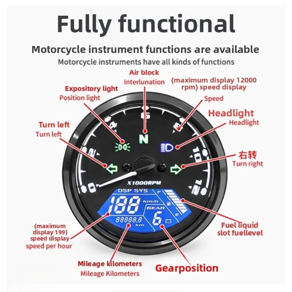 Compteur de vitesse universel  - Motorcycle Gear Indicator avis et prix